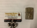 Vintage Walter?s Gems - Nana Hotel pocket lighter from Thailand w/ 3-headed elephant & Buddha design