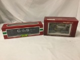 2 G Scale Train Cars In boxes - LGB C&S Boxcar 41730 & Bachmann Handcar/trailer 96201