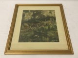 Vintage View of Toledo by El Greco print - in frame