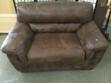 Ashley Furniture Plush Faux Leather Loveseat - good cond