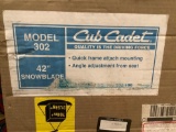 Cub Cadet model 302 - 42 inch Snowblade.../ plow attachment in box - appears unused