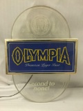 Vintage Lighted Olympia Beer Advertising Sign: Second to None! - tested and working