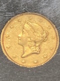 1851 gold 1 dollar coin / nice coin