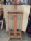 Large wooden Art District easel on wheels