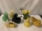 Selection of vintage 1950's-70's ceramic planters incl. Haegar black dog planter, flowers, bunny,
