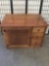 Antique oak hallway washboard cabinet with 3 drawers - the top is not attached