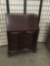 Antique 4 drawer mahogany secretary desk cabinet with claw feet and batwing pulls