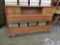 Full Size Mid Century headboard and footboard with console/storage area