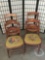 4 antique needlepoint seat dining chairs - classic Americana