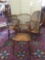 3 antique solid wood chairs. Featuring doweled legs and wood ring seats with windsor style backs