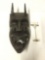 Vintage wood carved demon/devil wall hanging mask