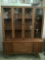 Sculptra by Broyhill 2-piece hutch/ display cabinet w/ glass window doors, 2 cabinets & 3 drawers