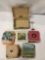 60 + vintage 45s and 7inch...vinyl Records plus small vintage suitcase carrier - see desc