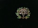 Antique 14k gold w/ little pearls - Kappa Epsilon professional pharmacy frat pin/ brooch