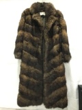 Alaska Arctic Furs Long fur coat, approx size Large