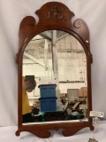 Antique Colonial wall hanging mirror with clean design