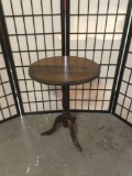 Modern mahogany 40's style 3-leg side table