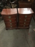 2 vintage 4 drawer 1968 Maddox table co union made nightstands