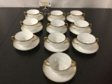 20 pc set of vintage Hutschenreuther - Norfolk tea cups & saucers, made in Selb - Bavaria