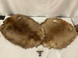 Lot of 2 Vintage (1960s - 70s) beaver pelts - Tagged Mont, Beaver