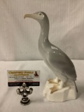 Noritake bone china sea bird sculpture art statue/ figurine - marked Nippon Toki Kaisha - Japan