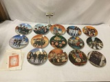 Lot 14 Delphi brand Beatles Collector Plates with COAs. From 1992 and 1993