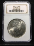 Silver Peace Dollar 1923-P MS64 NGC Graded