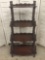 Vintage mahogany(?) shelf with carved posts. 50 x 28 x 14 inches