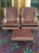 Lot of 3; 2x Posture Built INC arm chairs with 1 matching ottoman, approx 29x32x41 inches