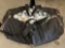 Canvas duffel bag stuffed full of used Golf Balls, approx 24x15x18 inches