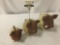 3x vintage ceramic piggy banks, made in Japan, approx 7 x 6 x 6 inches.