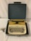 Vintage typewriter Safari by Royal with hardcase, needs cleaning, approx 17x14x6 inches.