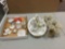 Lot of China Cups, Serving Platter, Lids + Teapot