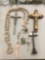 Lot of 7 Crosses and Christian Jesus Decor Pieces