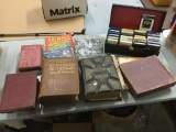 Vintage and Antique Books and Magazines. Dictionary, Bible, Library of Knowledge, Ringling Bros Mag,