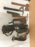 Lot of Hatchets, Holsters and Sheaths