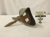 Vintage wood and metal stereoscope/ stereoscopic slide viewer. 13 inches long.