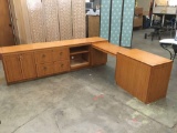 Huge 4 Piece Office Desk/ Corner counter space - Includes keys