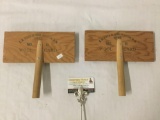 2x vintage wood wool carders- EB Frye and Son - Wilton NH
