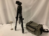 COC Camera bag and SLIK Universal U-212 tripod Approx 14x8x8 inches.