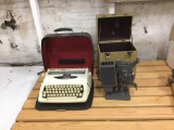 Vintage Royale Quiet Deluxe Typewriter + Kodak Kodascope Eight-33 Projector