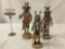 3 Native American Hopi Kachina dolls - 2x signed - Antelope by Conrad Torivio, Rainbow by Vina