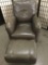 Hickory Chair leather arm chair and ottoman