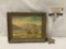 Herbert Sartelle original oil landscape depicting a desert landscape - in wood frame