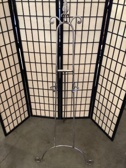Modern steel art display rack / sign holder