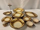 Collection of 23 pieces of Organdie...Vernonware hand painted dishes, cups & 1 shaker
