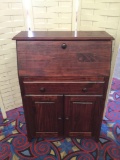Vintage secretary desk with bottom cabinet