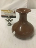 Vintage Hall China Company glazed ceramic vase marked Hall 630 Made in USA