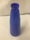 Studio blue glass vase signed Serge, dated 2001, numbered 24 on the underside