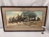 Framed Native American / Old West print signed & #'d 802/1000 - The Ambush by Frank McCarthy